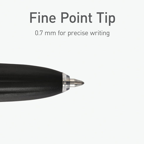 Pentonic GR-T Retractable Gel Pens, 10 Count, Black Ink, 0.7 mm Fine Point, Smooth Writing For Journaling, Note Taking, Office & School (1002363)...