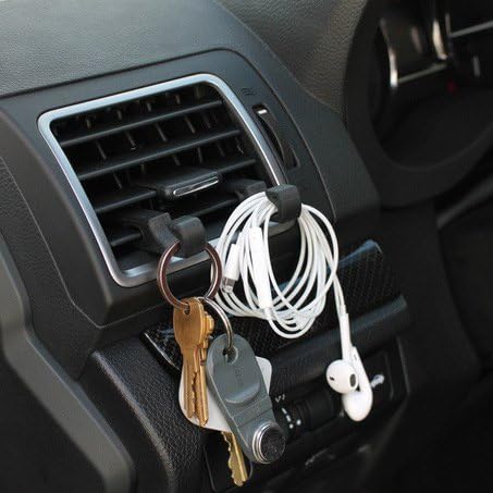 Direct Silicone Auto Car Steering Wheel Cover 13"-15" / 33-38cm, with 4 pcs Air Vent Hook - Black...