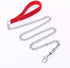 Pet Dog Steel Chain Leash Training Leads with Padded Loop Handle - Heavy Duty Walking Basic Leash for Small Medium Breeds Dogs (Large, Red)...