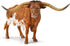 Gemini&Genius Longhorn Cow Toy Action Figure, Farm Animal Toys, Hand Painted, 6 Inches Length, Realistic and Durable Farm Toys for Children Boys a...
