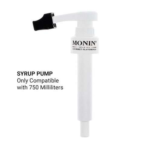Monin - Syrup Pump, Exclusively for 750ml (25.4 fl oz) Glass Bottles | Mess-Free Dispensing + Tip Cover Included (White)...