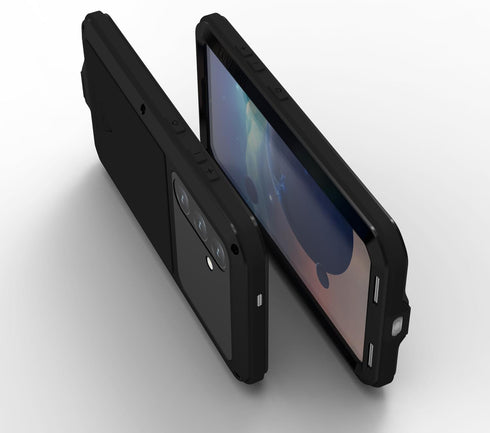 LOVE MEI Military Rugged Case For Samsung Galaxy S24 5G, with Tempered Glass Screen Protector, Shockproof Dustproof Scratch Proof Hybrid Metal and...