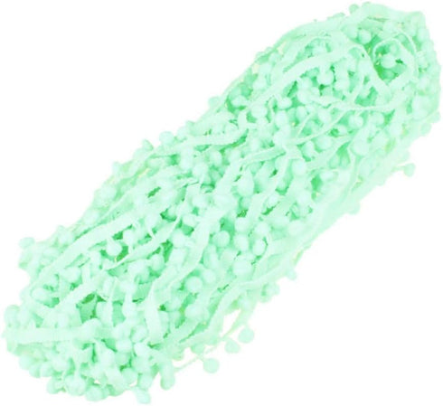 20 Yards Pom Poms Fringe Ball Trim Sewing Ribbon Embroidered Lace Tassel Applique for Clothing Accessories Bedding Quilting Crafts Supplies (Aqua)...