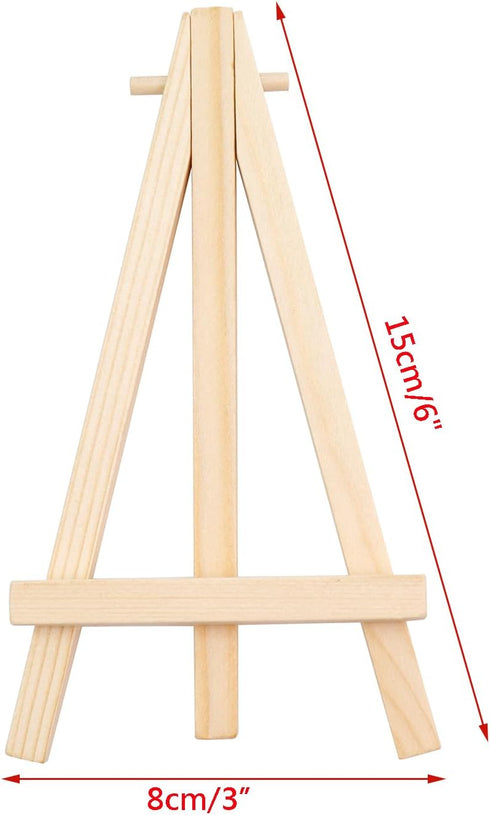 10 Pcs Wooden Easels Mini Easel Stand Small Easels for Display Tripod Cards Stand Art Craft Display Easels(6 Inch)...