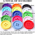 AKOAK 50 Pcs/Set 20mm DIY Button Colorful Candy Color Four-Eye Children's Clothing Buckle Work Clothes Button (Fluorescent Green)...