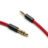 Red 6ft Gold Plated Design 3.5mm Male to 2.5mm Male Car Auxiliary Audio Cable Cord Headphone Connect Cable for Apple, Android Smartphone, Tablet a...
