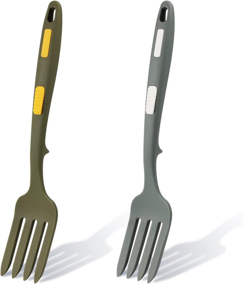 2pcs Silicone Flexible Forks, Large Silicone Cooking Fork Heat Resistant, Multifunctional Nonstick Blending Fork for Cooking Utensil for Kitchen S...
