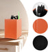 Pen Pencil Holder Cup Container PU Leather Desk Organizer Stand Decor Brush Scissor Holder Decoration Office Desk Home School (Orange, 3.54" x 3.5...
