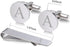 Initial Cufflinks and Tie Clip Set for Men,Stainless steel Letter Cuff Links and Tie Bar Set gift for Father Husband Son Boyfriend...