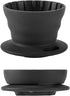 Collapsible Coffee Dripper, Portable Basket Pour Over Coffee Maker, Silicone Reusable Single Cup Maker(1-2 Cup) (Gray)...