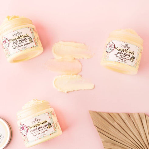 Bella & Bear Pineapple Whipped Soap - Paraben Free - Cruelty-Free Vegan Body Wash And Shave Cream, 6.7oz (6.7 oz)...