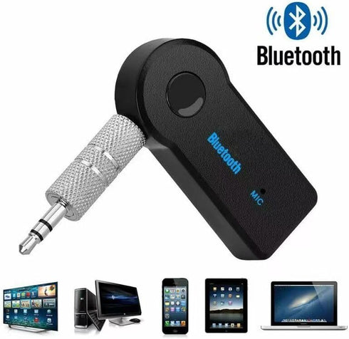 Bluetooth Transmitter Receiver Wireless Adapter: 3.5mm Aux Jack Stereo Audio Input Output - for TV Car Headphone Speakers...