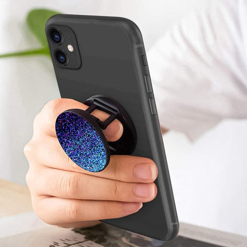 Multi-Function Cell Phone Stand, Blue Black Marble Heart Expanding Stand Grip for Smartphones and Tablets (4 Pack), PENGY-45...