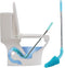 HOMEGOAL Toilet Plunger, Siphon Type Toilet Clog Remover, Flexible Rubber Head Stainless Steel Handle, Toilet Dredge Tool, Squeegee (Blue)...