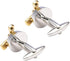 Aeroplane Propeller Cufflinks for Men (Silver & Gold)...