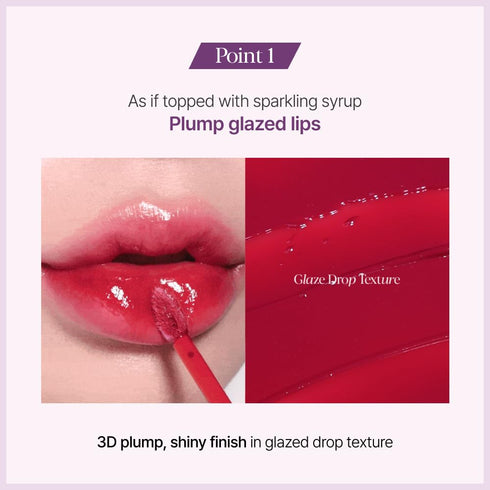 Espoir Couture Lip Tint Glaze #1 Apple Sorbet 0.19oz | Volumizes & High-Shine Lip Plumper | Long-Lasting Vibrant Color | Thickening radiance Lip S...