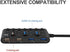 USB Hub 3.0 Network Hubs 7-Port USB 3.0 Hub with Smart Charging Port and Individual On/Off Power Switches for Windows 10/8 / Vista/XP and Mac OS X...