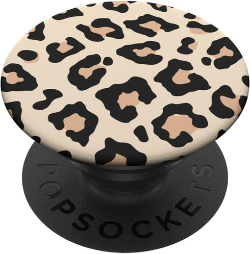 Leopard Cute Print PopSockets PopGrip: Swappable Grip for Phones & Tablets...