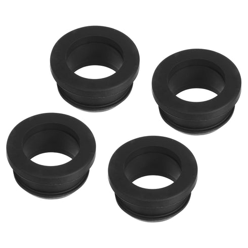 MECCANIXITY 4Pcs Snap Rubber Grommet Hole Plug Mount Dia 25mm ID 20mm H 15mm Seal Anti-Scratch for Electrical Box Cable Pipe Black...