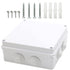 MAKERELE IP65 Waterproof Dustproof Electrical Junction Box ABS Plastic Electronics Enclosure White 5.9”×5.9”×2.8”inch(150×150×70mm)...