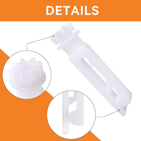 40 Sets of Clear Vertical Blind Repair Tabs Blind Fixers Vertical Blind Slat Replacement (80 PCS) with 15 PCS White Vertical Blind Stem Parts for ...