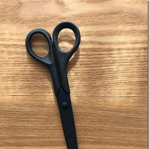 ALLEX Black Scissors All Purpose Sharp Japanese Stainless Steel Blade, Non-Sticking Fluorine Coating Blade for Adhesive Tape, Made in JAPAN...