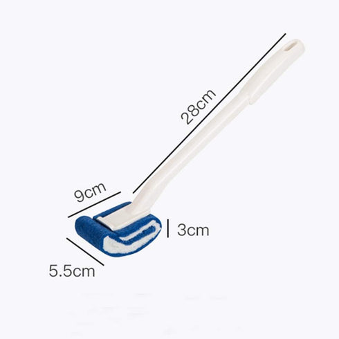Toilet Brush Bowl Brush Bathroom Brush Under Rim Toilet Brush Scracth-Free Curved Good Grip Easy to use deep Cleaning No Scratching, Anti-Splashin...