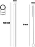 ALINK Reusable Clear Boba Straws, 13 mm x 10.5 in, Jumbo Hard Plastic Smoothie Straws for Bubble Tea, Popping Pearls, Pack of 8 with 2 Cleaning Br...