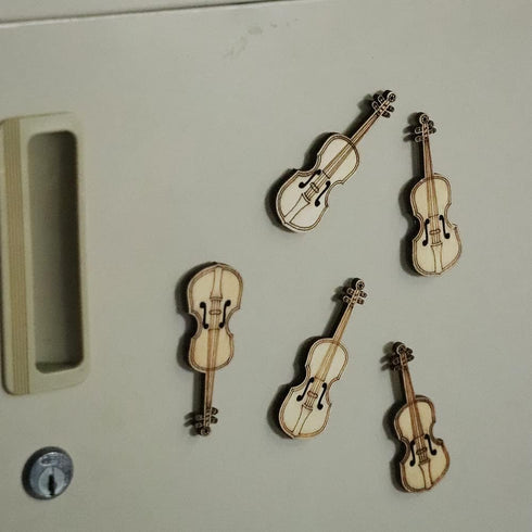 Guitar Magnets Refrigerator, JruiZhp16 Pcs Lovely Violin Shaped Magnets Magnetic Home Decoration, for Office Whiteboard Magnet, Cabinet Magnet, Di...