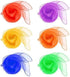 12 PCS Juggling Scarves Sensory Toy 6 Colors 60 x 60 cm Belly Dance Scarves Baby Toddler Kids Scarves (12)...