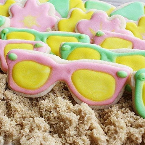 Summer Beach Cookie Cutters 3-Pc. Set Made in USA by Ann Clark, Flip Flop, Sunglasses, Palm Tree...