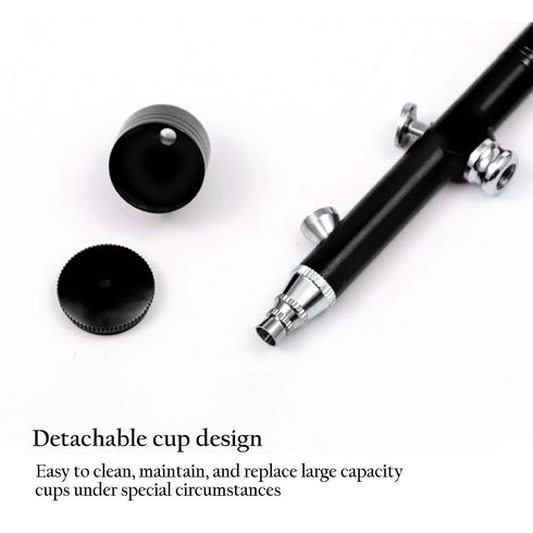 Airbrush Makeup Gun 0.3mm Needles Air Spray Pen for Beauty Cosmetic Skin Care Tattoos Manicure Body Painting - Black...