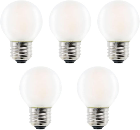 Dimmable E26 Frosted LED Light Bulbs Warm White 2700K,4W G16.5/G50 Mini Globe LED Bulb for Beside Lamp Ceiling Fan Pendant Lights Chandelier Fixtu...