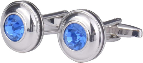 Mens classic cufflinks business wedding shirts gifts (blue)...