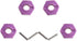12mm Hex Wheel Hub Mount, Aluminum 7mm Thick with 2x10mm Stub Axle Pins for 1/10 Slash 4x4 & HQ 727 RC Cars Replacement Upgrade Parts (Purple)(Set...