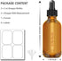 Glass Dropper Bottles, 2 oz Amber and Blue Dropper Bottle for Essential Oils Bottles with Funnel, Labels & Pipette, 2 pack Eye Tincture Bottle wit...