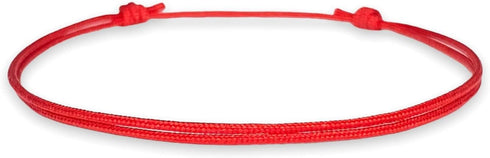 Thin Red Cord Bracelet - Waterproof Nylon Adjustable Surfer String Friendship Bracelet for Men, Women, Teens - Unisex Vegan Lightweight Summer Bea...