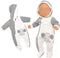 Miunana 13-15 Inch Baby Doll Clothes Elephant Pajamas Outfit 1pcs for New One Year Old 15 Inch Small Baby Doll Clothes Grey and White Doll Pajamas...