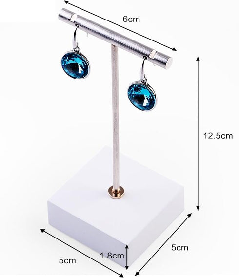 Oirlv T-Bar Jewelry Display Stand Earring Holder (White)...