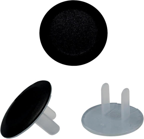 Generic 24 PCS Child Proofing Outlet Covers Pure Black Electrical Safety Socket Protection Caps for 2-Prong Power Wall Plates, czbhg-001...