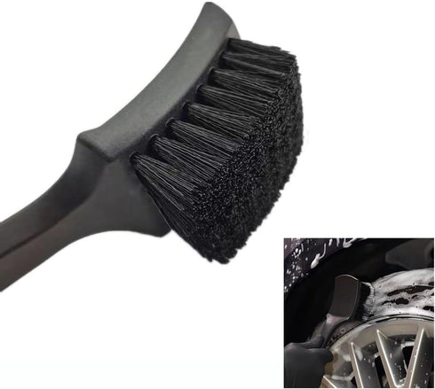 ICSTM Wheel Brush Tire Brush Car Wash Brush Tire Brush Car Carpet Cleaner Used for Cleaning Car Tires, Wheels and Carpets, with a Short Handle Tha...