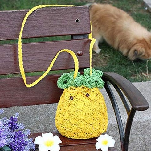 Mini Handbag Cute Fruit Straw Cross-body Bag Weave Summer Beach Travel Satchel Shoulder Bag Phone Pouch Coin Purse...