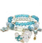 Kawaii Bracelets Crystal Beads Bracelet Set Cute Cartoon Elastic Beaded Pearl Bracelets Jewelry for Women Bff Friendship Gift...