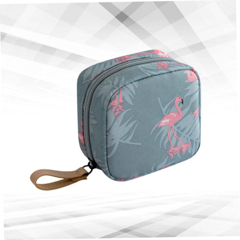 Beavorty Canvas Wallet for Women Cosmetic Bag Womans Wallets Flamingo Makeup Bag Small Makeup Bag Mini Cosmetic Bag for Women Girls Water Proof Sk...
