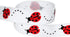 3/8"-7/8" Ladybug Printed Grosgrain Ribbon for Cheerleader Hair Bows, Sewing (10yd 3/8" Ladybug-White/Red)...