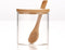 300ML/10Oz Clear Glass Jar with Bamboo Lid and Wooden Spoon, Cute Sugar Bowl Bath Salt Storage Canister Seasoning Container Condiment Pot with Sco...