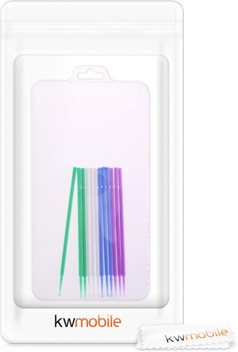 kwmobile Touch Up Paint Brushes Variety Size - 12 Pack Car Paint Repair Kit Micro Applicators for Automotive Paint Detailing, Stone Chips, Scratch...