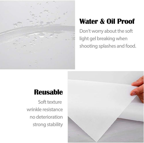 Diffusion Film Filter Sheet 6 Packs Kit 15.7x19.6inches/ 40x50cm Lighting Gel Diffuser Roll Photography Video for Led Flash Strobe Light...