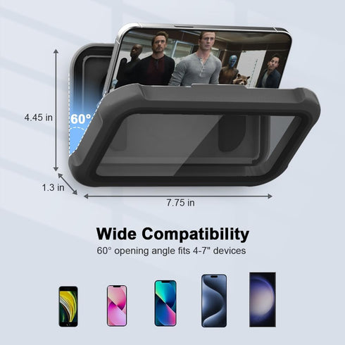 Shower Phone Holder Waterproof,480° Rotating Wall Phone Holder Mount with HD Touch Screen Guardian Phone up to 7 inch for iPhone 15 14 13 12 Pro 1...