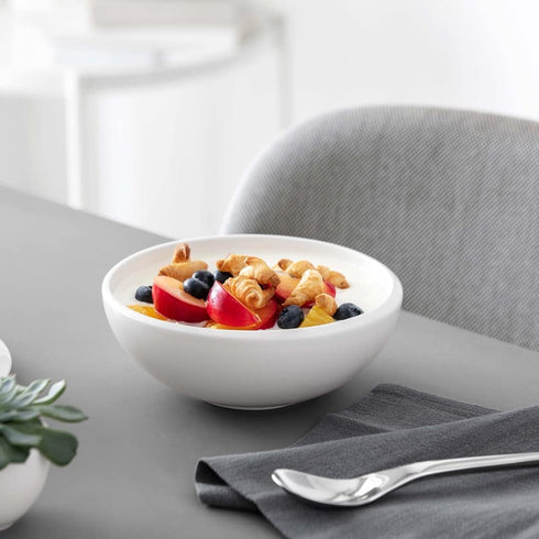 Villeroy & Boch NewMoon BOL Modern Bowl for Cereals, soups, Salad or Desserts Made of Premium Porcelain, Dishwasher Safe, White, 750 ml...